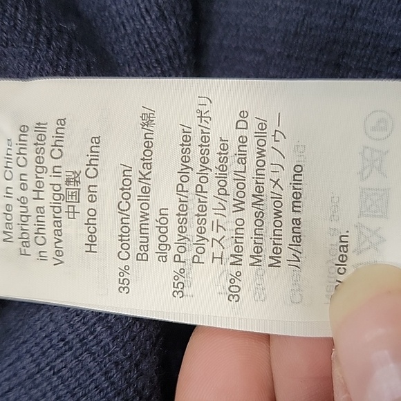 J. Crew Size S Navy Blue Open with Tie Front Long Sleeve Cardigan Exc. Used Cond - Picture 13 of 13